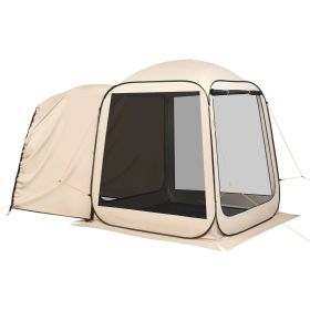 VEVOR Screen House Tent, 6 x 6 ft, 4-6 Person Pop Up SUV Tailgate Tent, Portable Screened in Canopy with Carry Bag, Netting Sides, for Car Campin