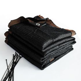 10ft*12ft Black sunshade net with snap-on design for sun protection, windproof, and patio/balcony shading